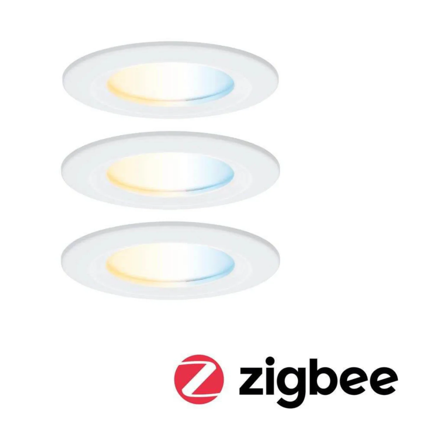 Nova Coin Smart Einbaulampe weiß Ø 7,8 cm CCT 3er - Paulmann - Wohnzimmer - Modern - Aluminium - Einflammig
