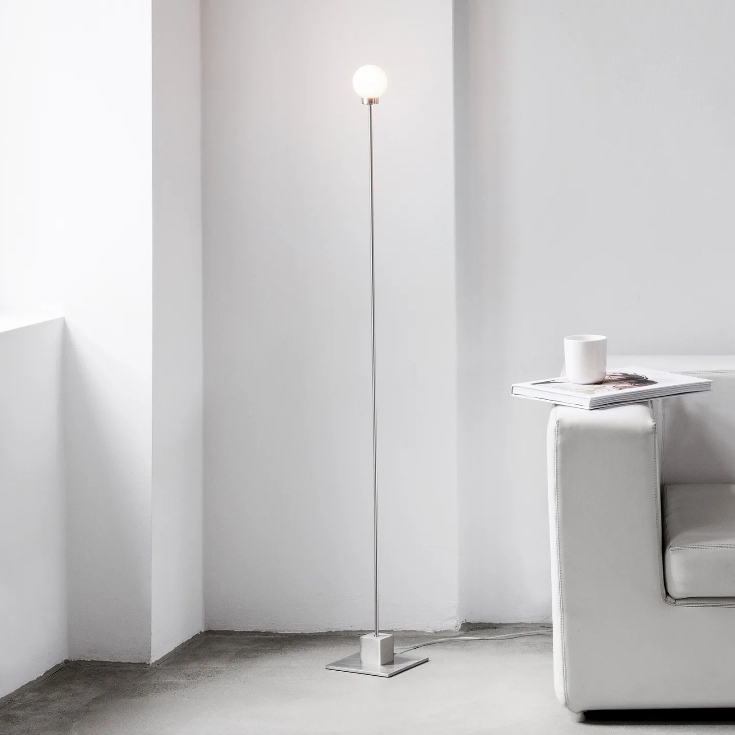 Northern Snowball golvlampa 117 cm Steel