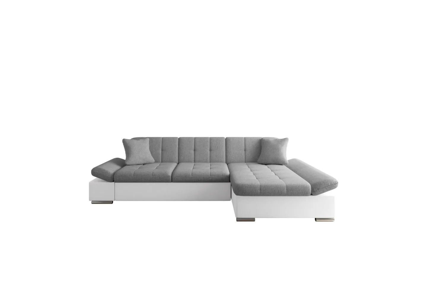 Vananda Soffa med Divan 3-sits i Konstläder - Vit/Grå