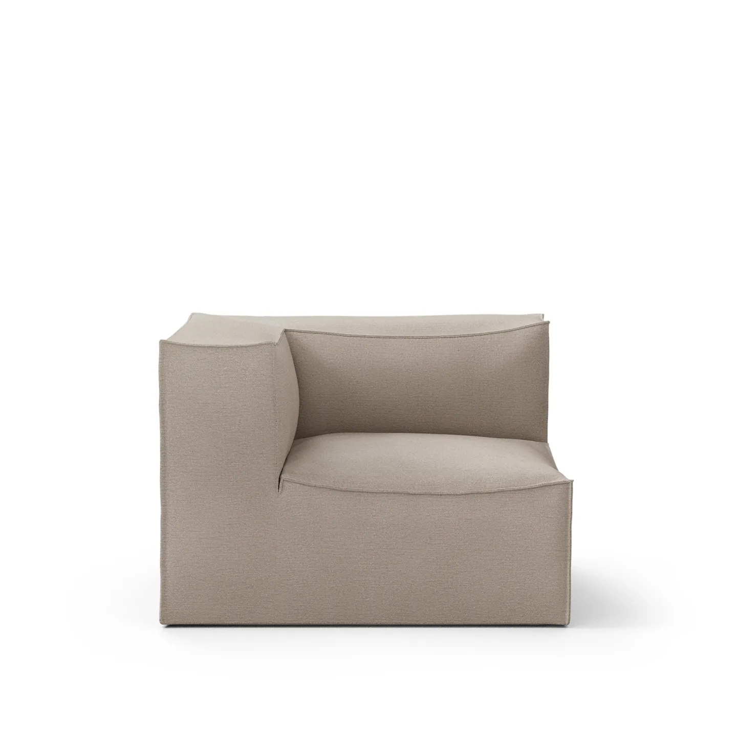 Ferm Living - Catena Connect Corner L200 - Cotton Linen - Soffor - Beige - Trä/Textilmaterial/Skum