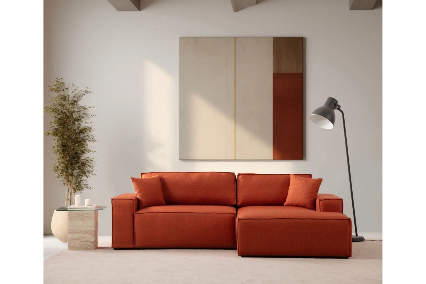Munehiro Hörnbäddsoffa - Orange