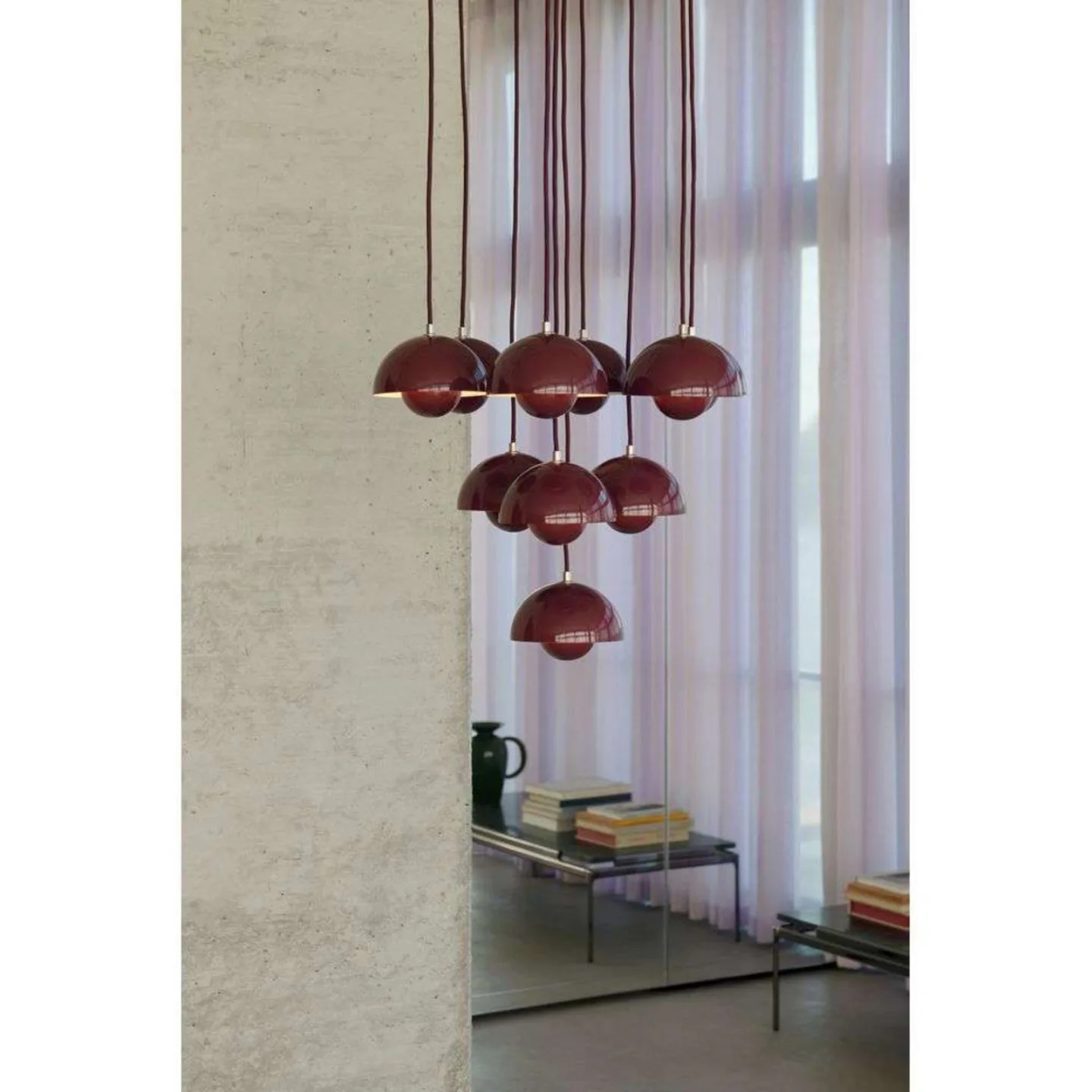 Flowerpot VP10 Kronleuchter Ø89 dämmerungsblau - &Tradition - Wohnzimmer - Modern - Metall - Mehrflammig