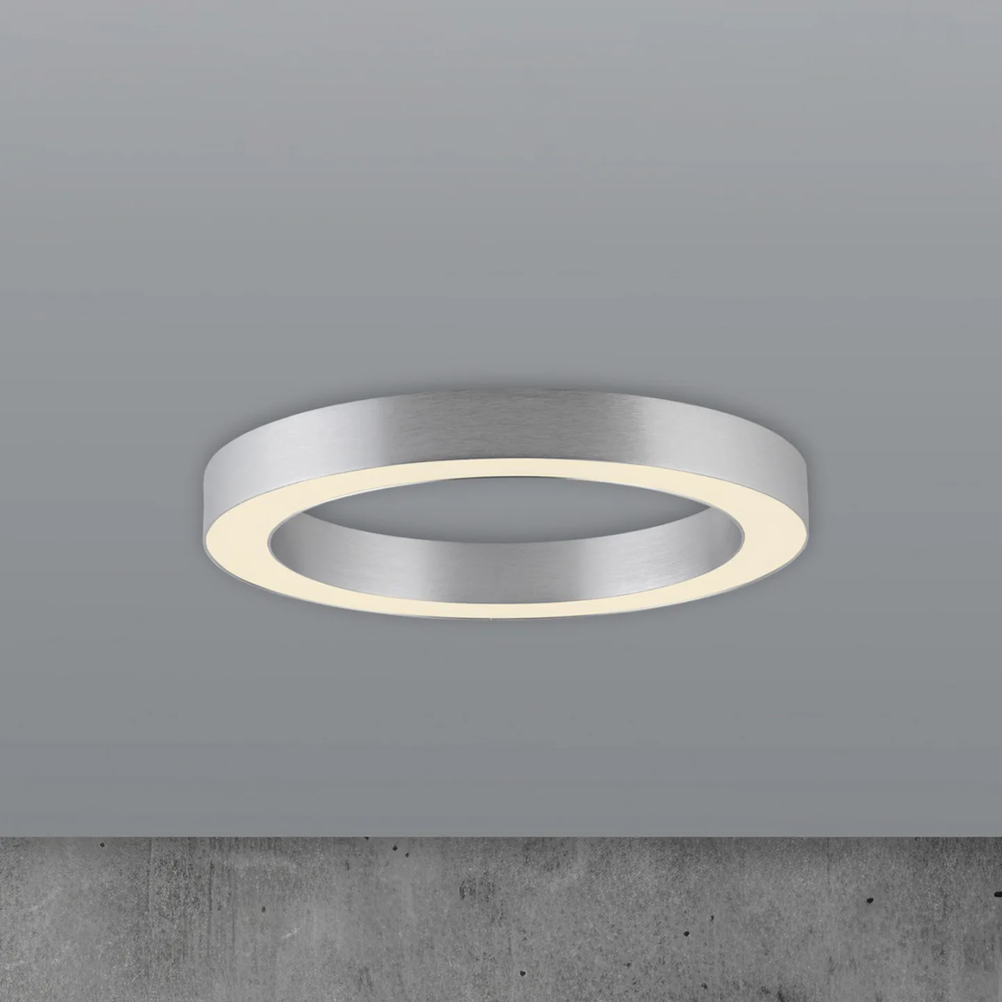 Lines LED-loftlampe, Ø 35 cm, sølvfarvet, CCT – PURE - Stue - Moderne - Metal - Rund