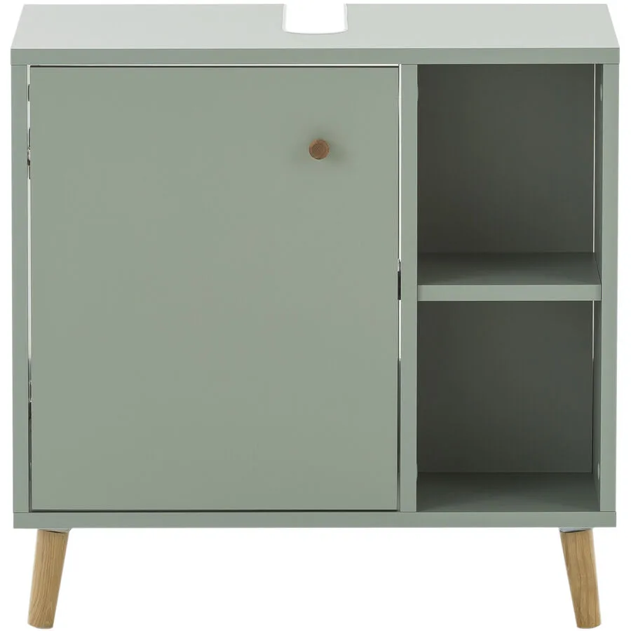 Waschbeckenunterschrank Elmeri pistache Holzwerkstoff B 60 T 33 H 59 cm