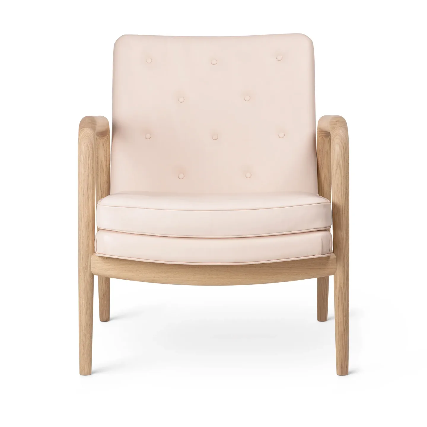 Carl Hansen & Søn VLA76 Foyer lounge chair Oljad ek-sif 90 läder
