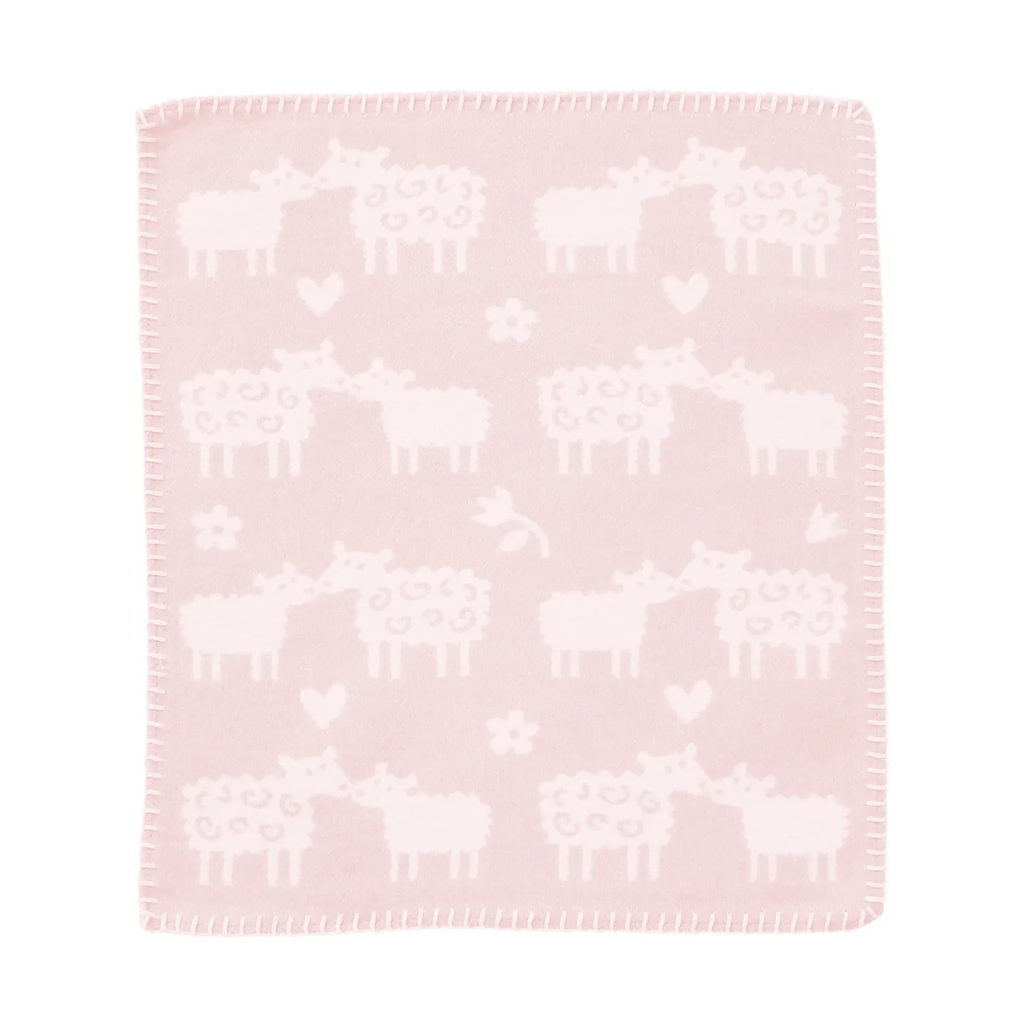 Klippan Yllefabrik Bää snuttefilt Soft pink, 34x40 cm