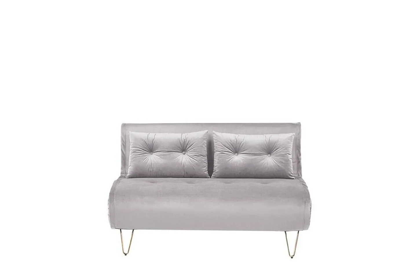 Soffa 2-sits sammet grå VESTFOLD - Grå