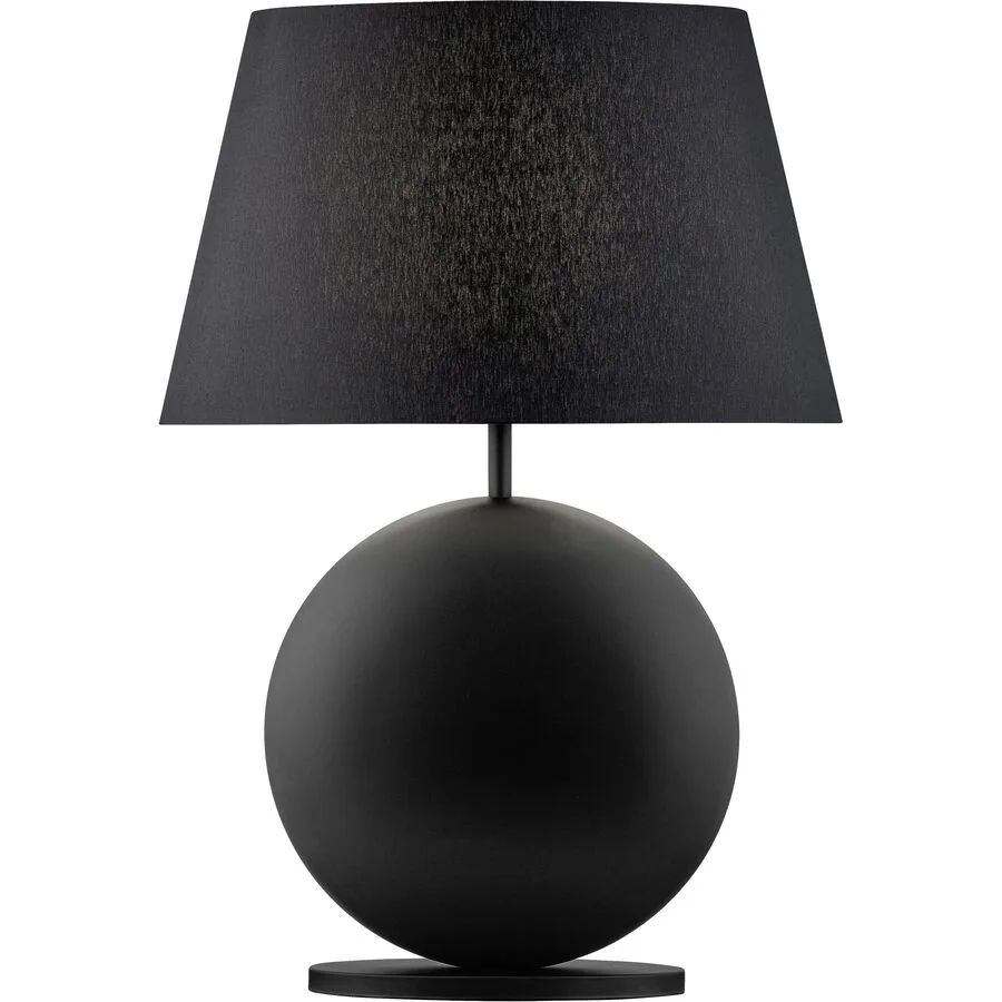 Designer-Tischlampe Bankamp Nero E27 schwarz H 51 cm - Material: Metall/ Stoff