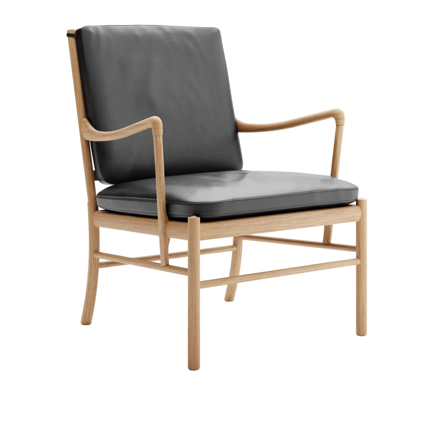Carl Hansen - OW149 - Colonial Chair, Oljad Ek, Lädergrupp C Sif - 98 - Fåtöljer - Ole Wanscher