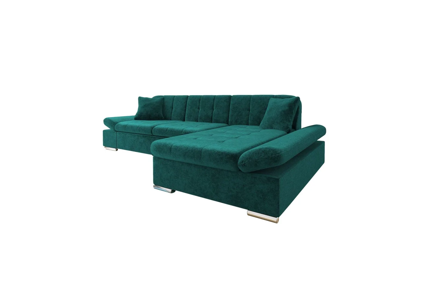 Vananda Soffa med Divan 3-sits i Chenille - Grön