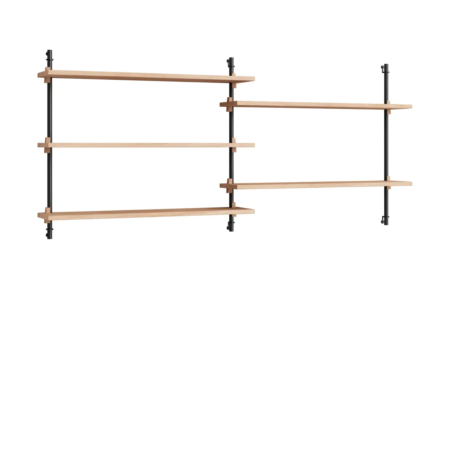 MOEBE Moebe wall shelving ws.65.2.B Ek-svart