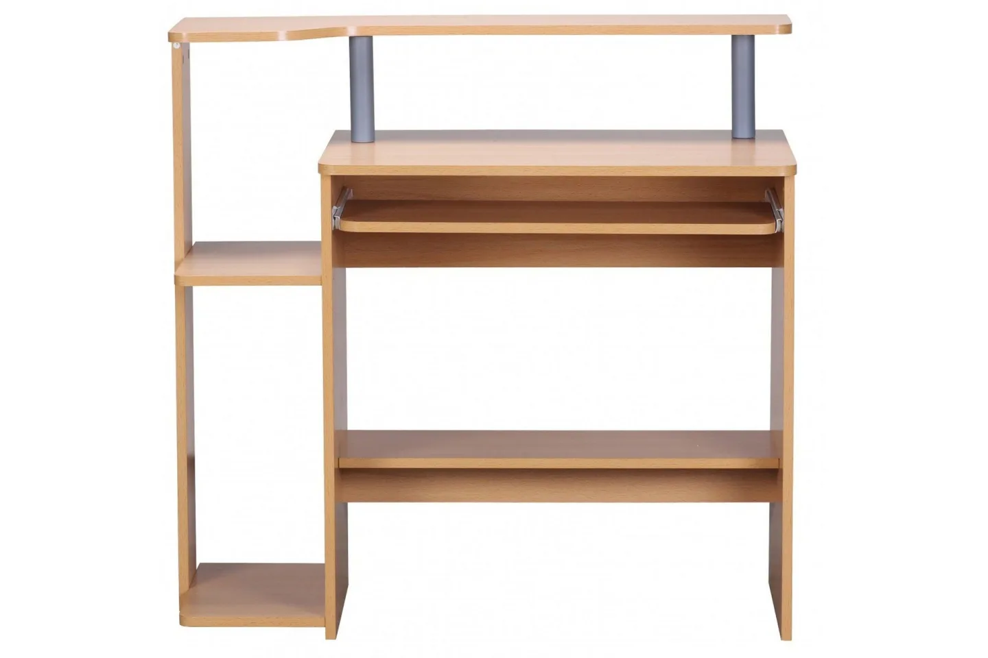 Bozanich Skrivbord 94 cm med Förvaring Hyllor - Natur
