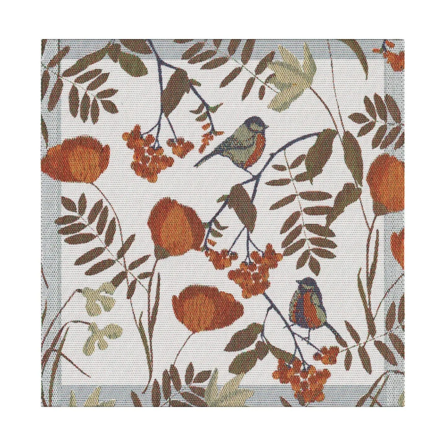 Ekelund Linneväveri Fåglabäck servett 35x35 cm Brun-orange