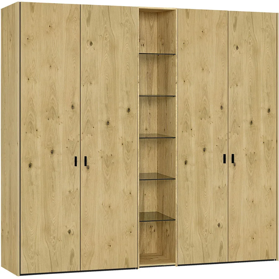 Kleiderschrank Arena Drehtüren eiche Holzwerkstoff B 244.1 cm - Schweizer Möbelhersteller