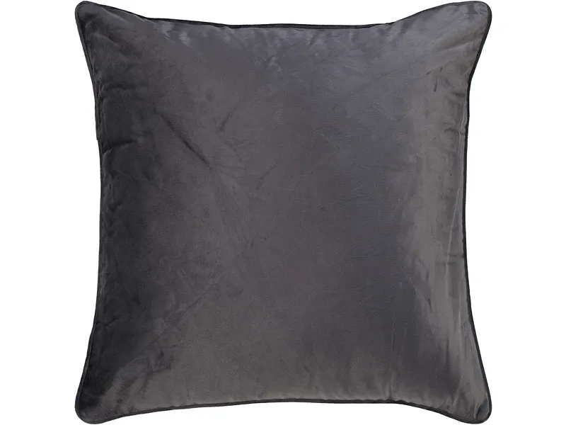 Kissenbezug VELVET 50x50cm dunkelgrau unifarben