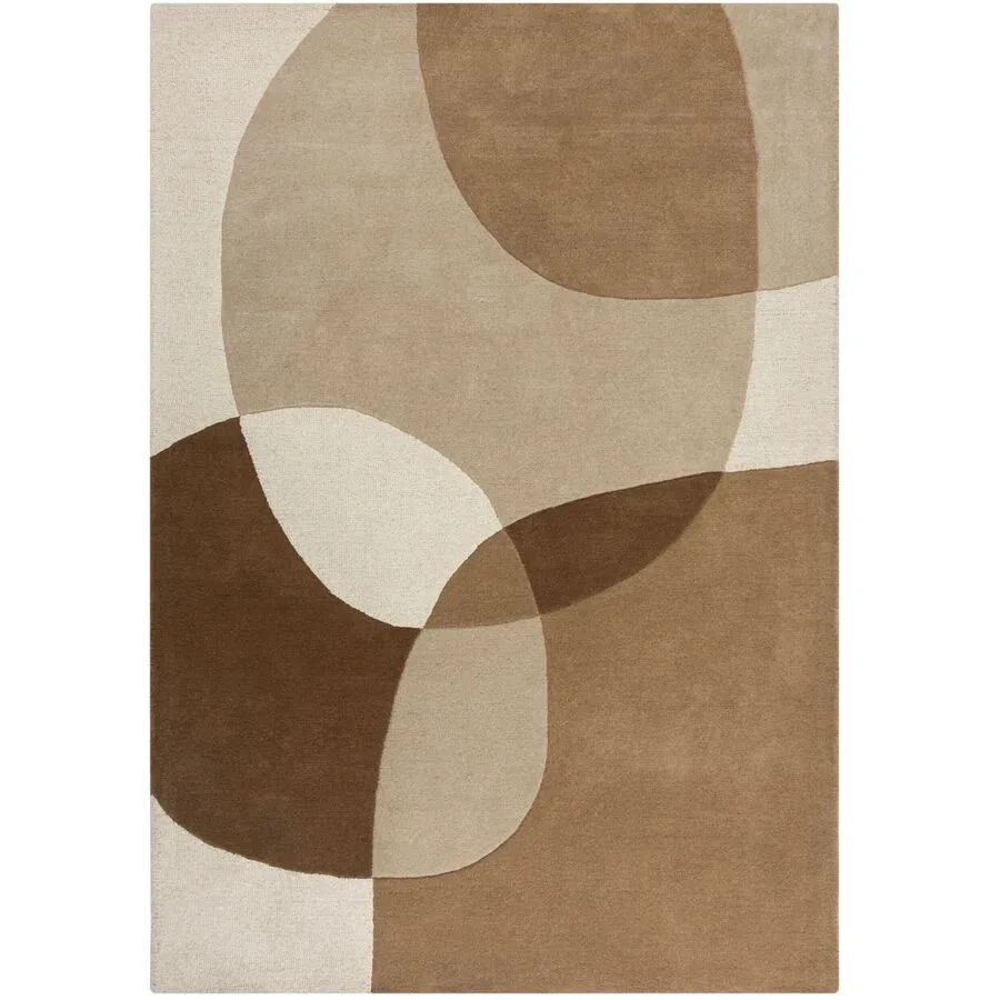 Teppich Vemba natur Symmetrie Wolle 120 x 170 cm