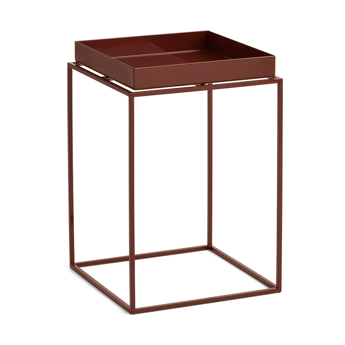 HAY Tray Table mittelhoher Beistelltisch Schokolade, 30x30x44 cm