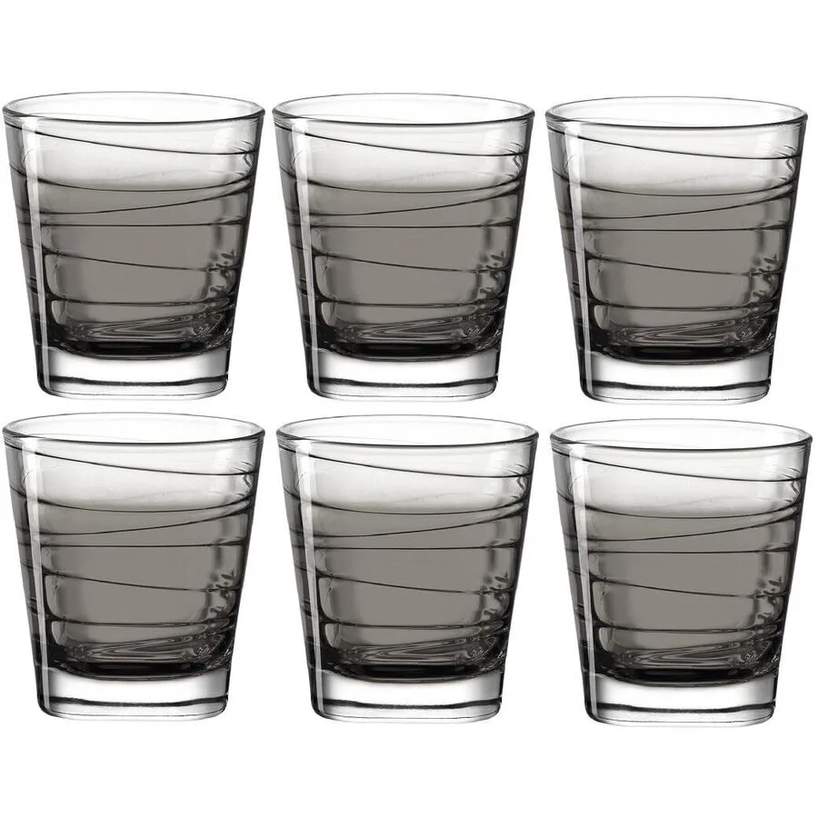 Trinkgläser-Set Leonardo Grau Glas 0.25 l