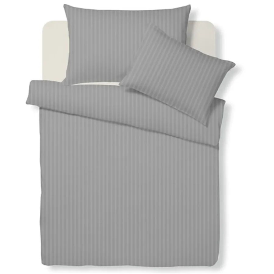 Living Home Bettwäschegarnitur Bio Organic graphit Baumwolle 240 x 240 65 x 100 cm - Material: Bio Baumwolle