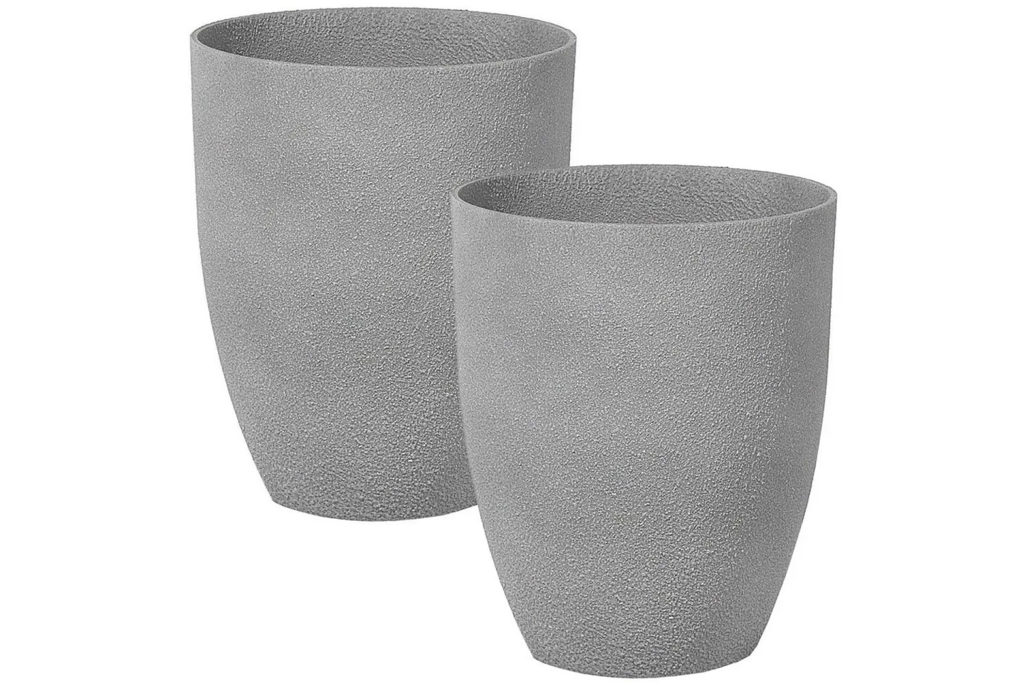 Trädgårdskruka Croton set om 2 Grå, 35x35x42 cm - Grå, 35x35x42 cm