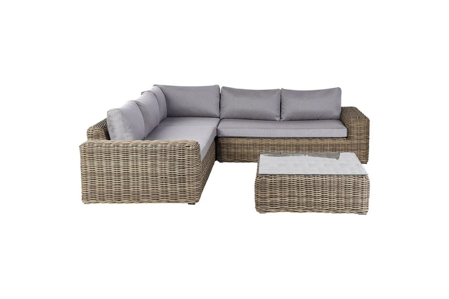 Loungegrupp Palermo Brun/grå - Brun/grå