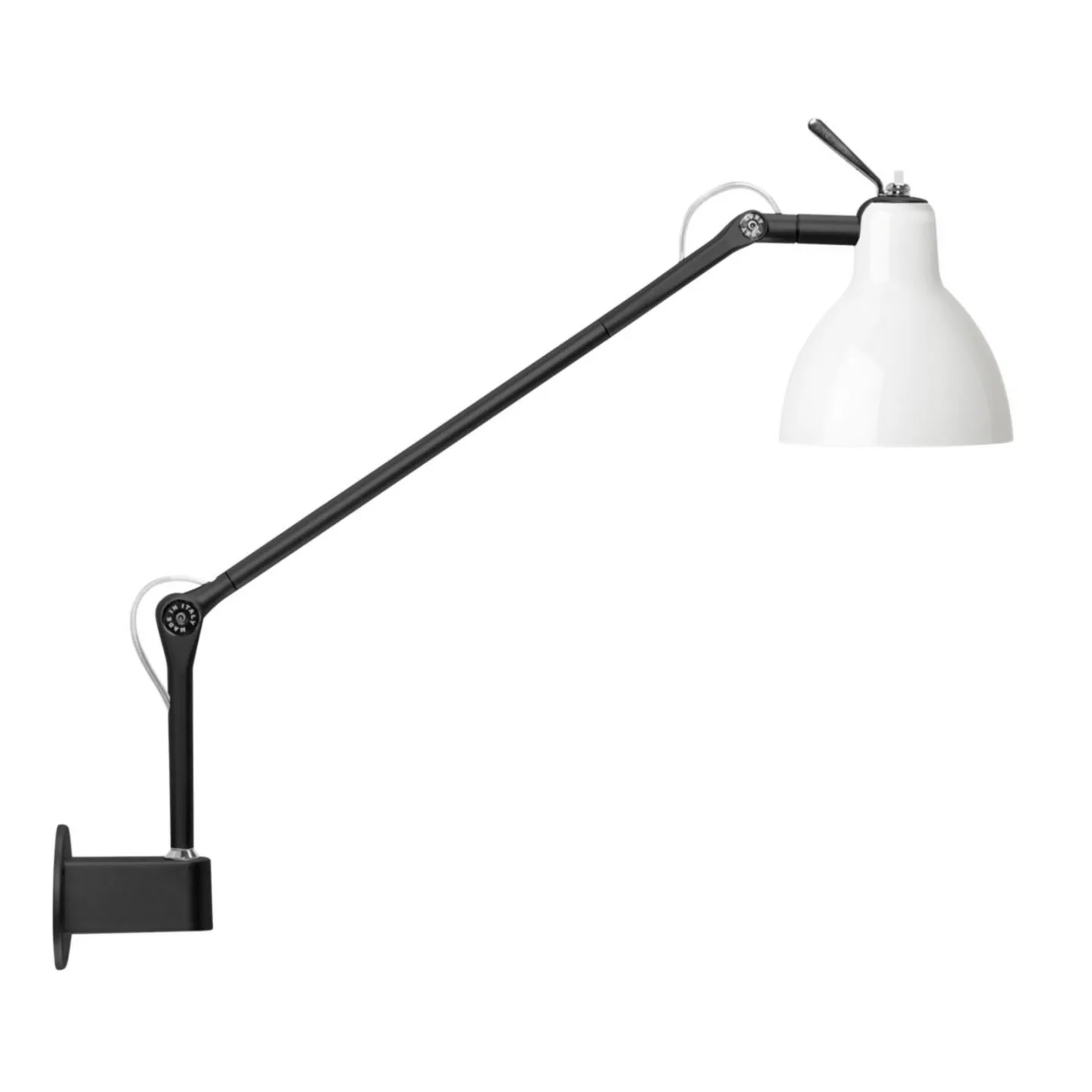 Luxy W1 Wandleuchte Schwarz/Mat Weiß - Rotaliana - Wohnzimmer - Metall