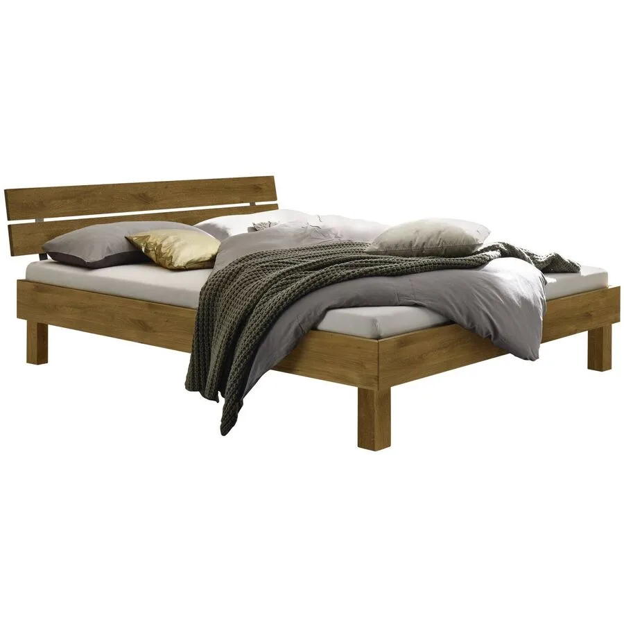 Hasena Bett Francavilla Natur Wildeiche Massivholz 100 x 200 cm