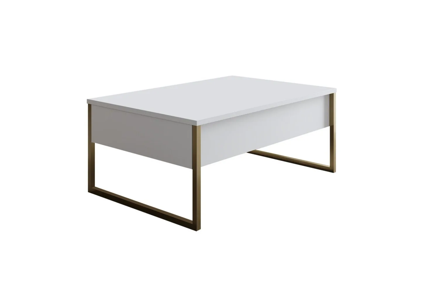 Luxe Soffbord 90x40 cm Vit/Guld - Hanah Home