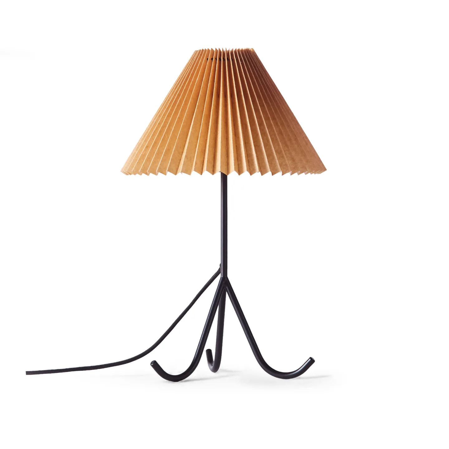 Dusty Deco - Geraldine Table Lamp Waxed Paper Shade, On Off Switch - Bordslampor - Edin & Lina Kjellvertz - Svart - Metall/Papper