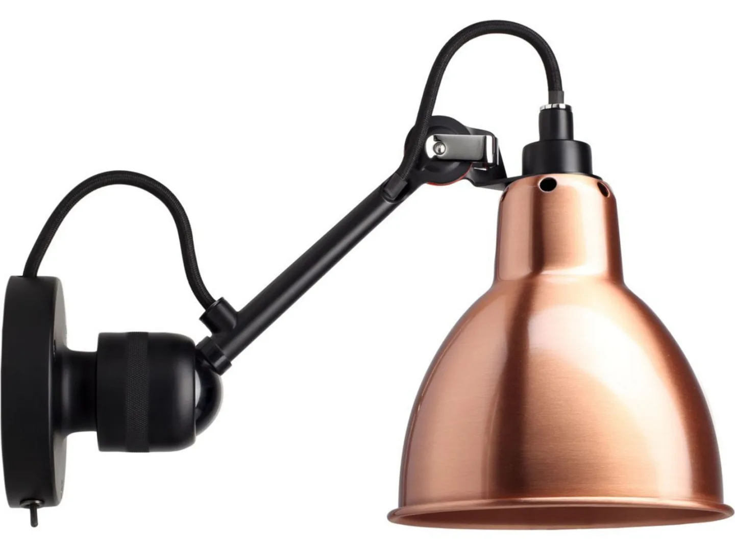 304SW Wandleuchte Schwarz/Kupfer - Lampe Gras - Wohnzimmer - Design - Metall