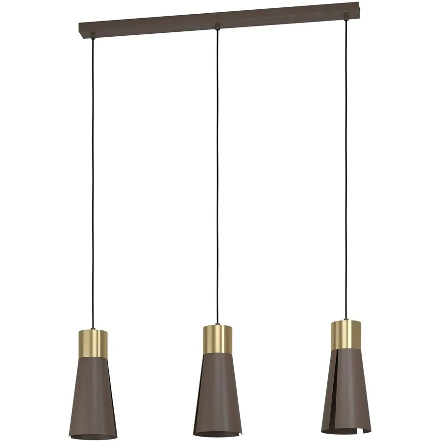 Eglo Pendellampe Losalomas Stahl 13.5 cm 83.5 cm - Farbe: messing gebürstet/smoky - LED - LED Energiesparlampen