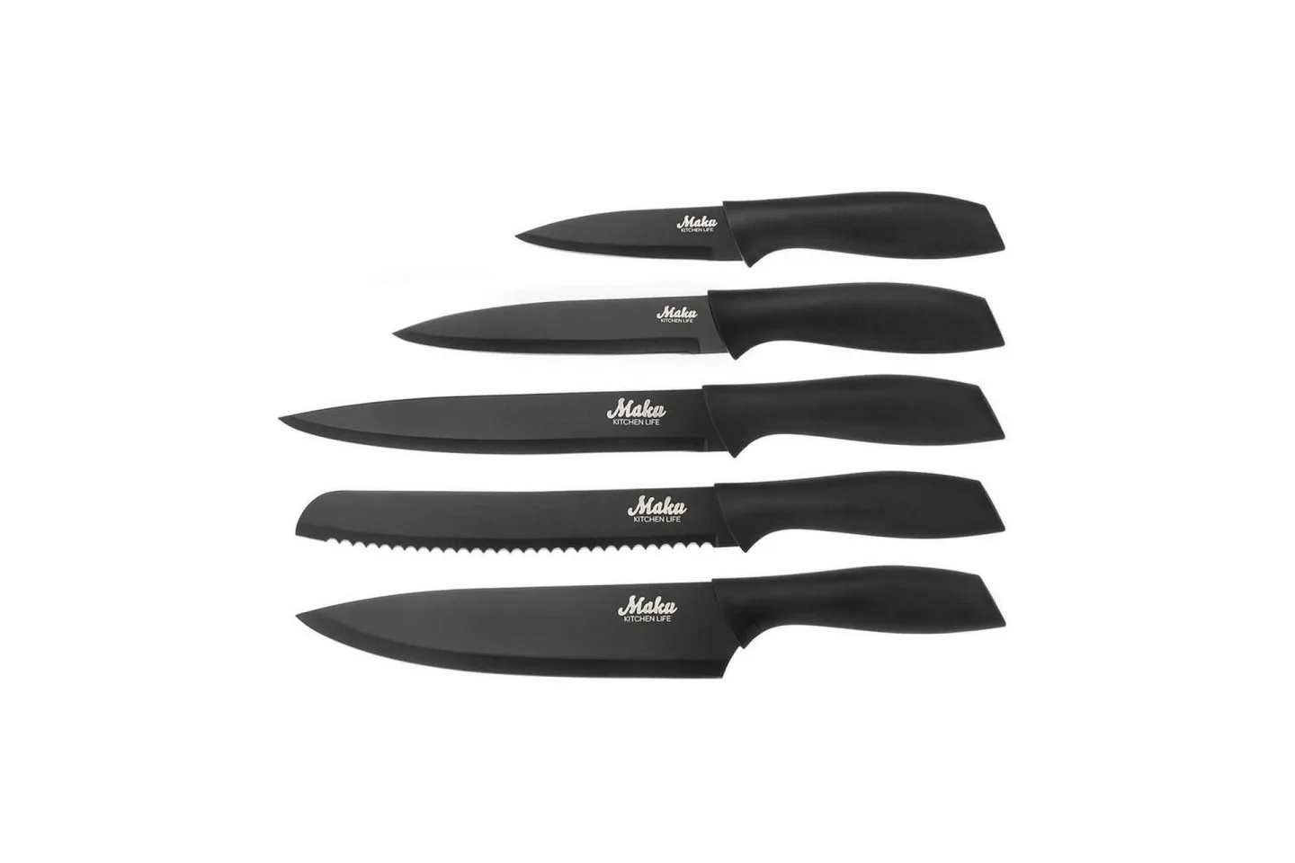 Knivset Maku 5 Delar Svart - Svart