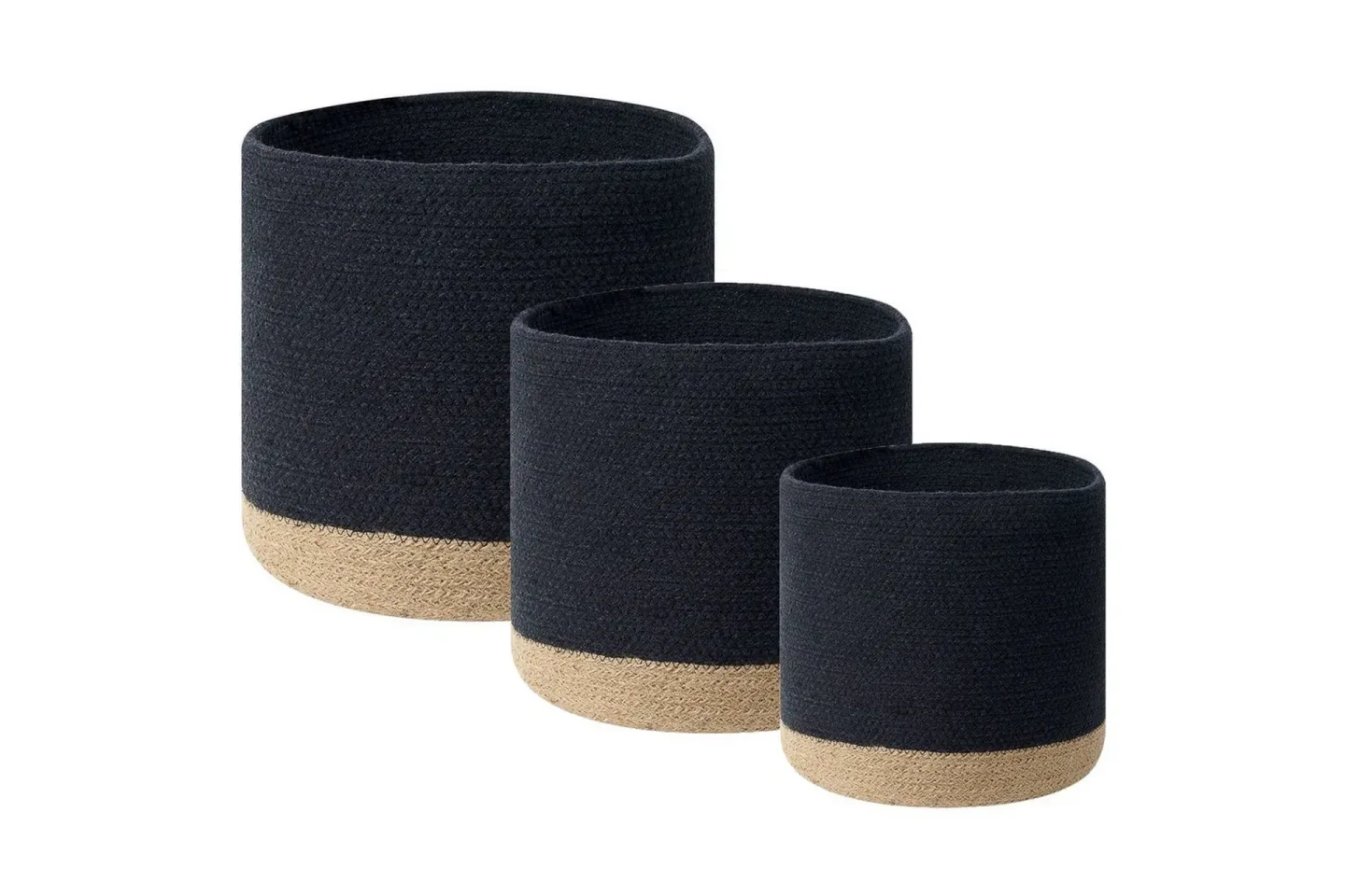 Korg Basima set om 3 Beige, svart - Beige, svart