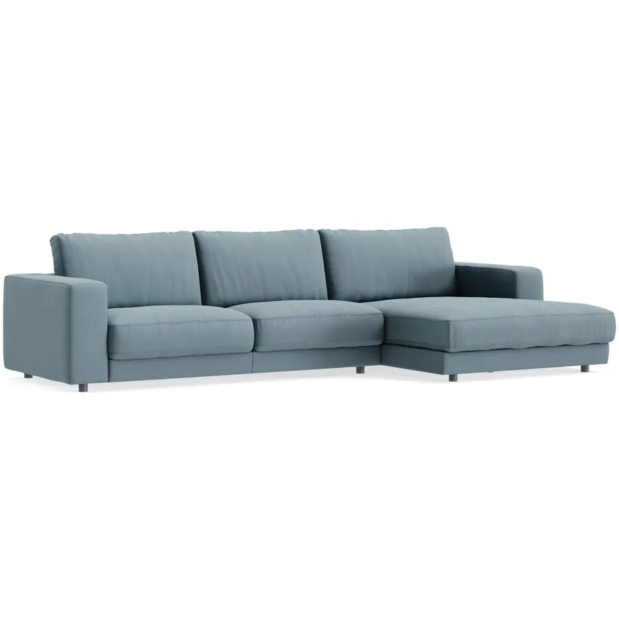 Ecksofa Ava Rechts Bezug: 100% Polyester petrol B 330 T 170 cm - Möbel Konfigurator: Traummöbel individuell zusammenstellen