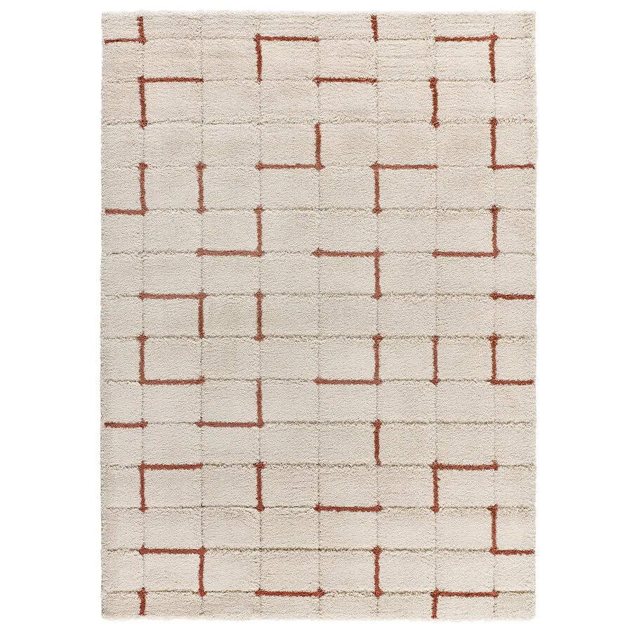 Teppich Zento beige Anderes Muster Polypropylen 80 x 150 cm