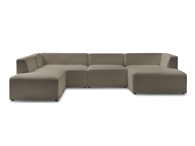 Wohnlandschaft BOBOCHIC MEGEVE Boucle-Stoff rotbraun