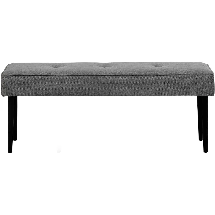 Bank Andris Grau Metall/Polyester B 140 cm