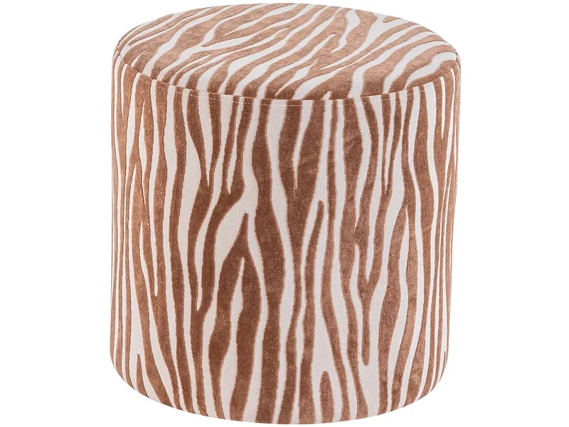 Hocker AYLA 40x40x40cm stoff / samt beige
