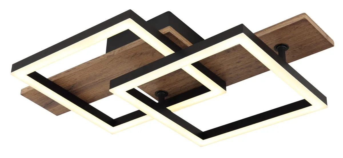 Globo Lighting - Jeffry 44cm - Takplafond - Trä
