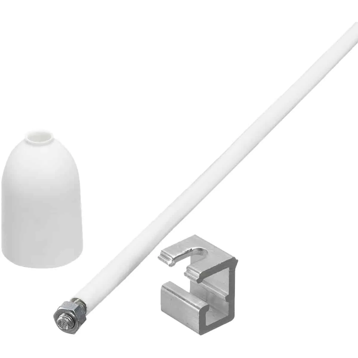 Global Trac Pro/Pulse SPR6-3 M6 Gängstång 1000mm med takfäste Vit