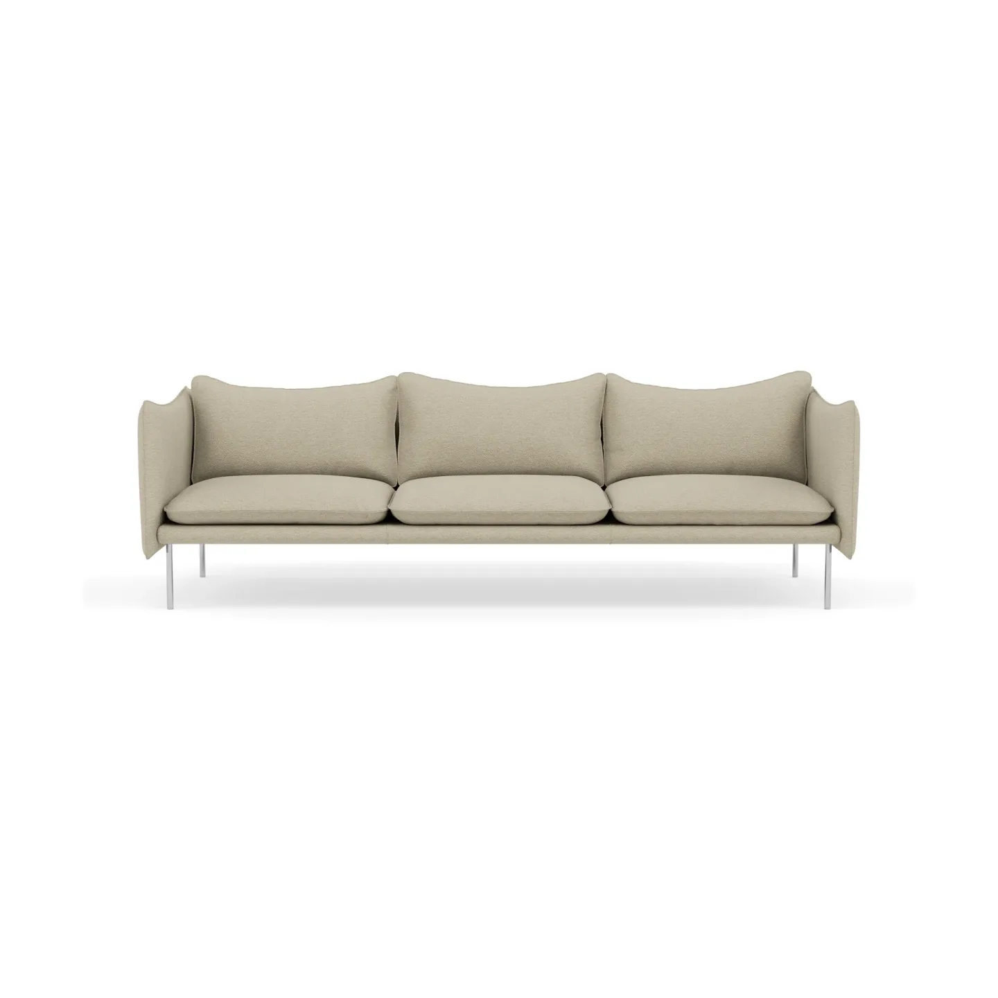 Fogia Tiki Sofa 3-Sitz Barnum 2-teilig-polished stainless steel