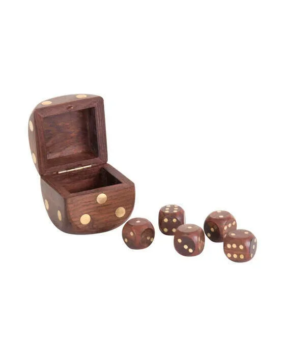 Dice game brown/brass