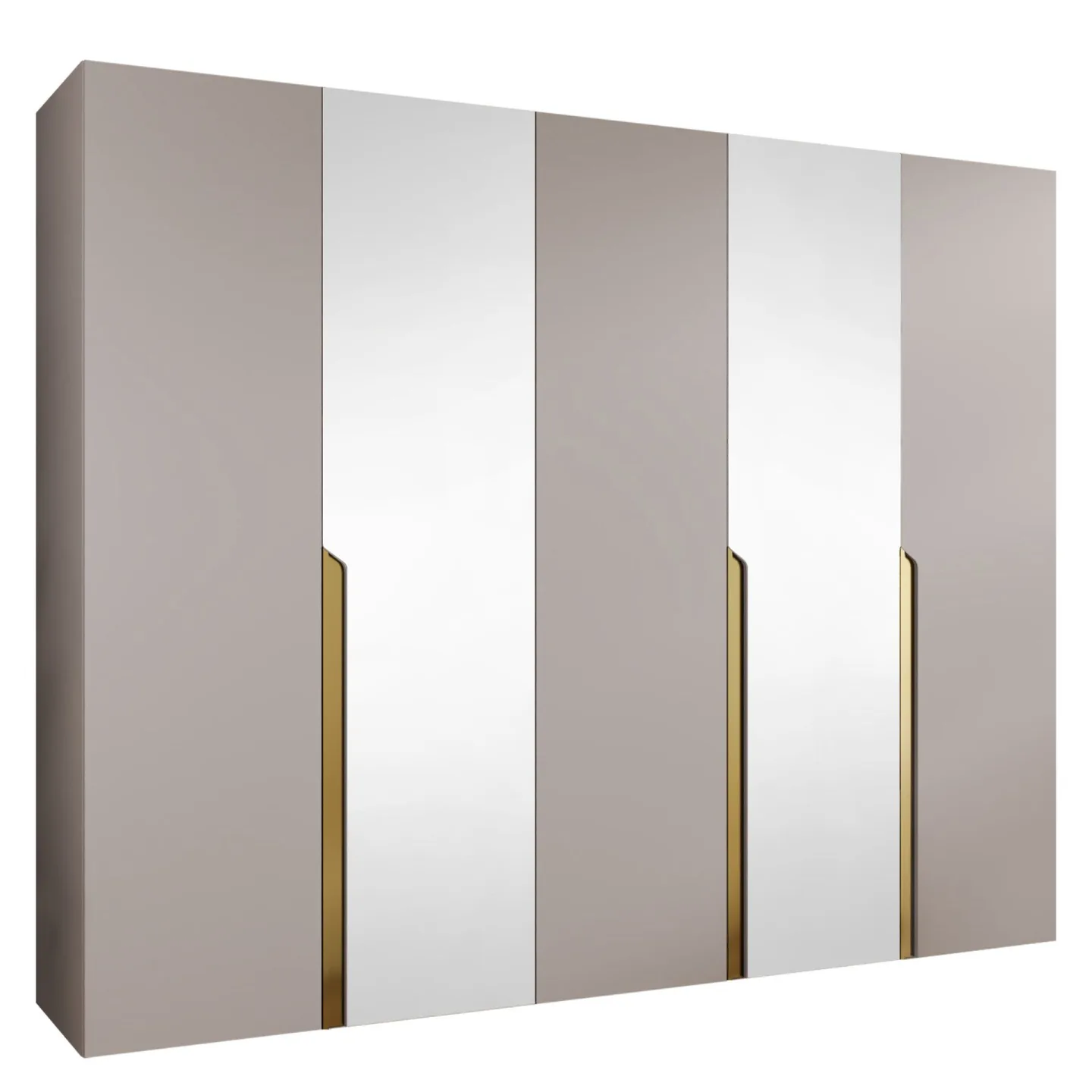 Milias Garderob med spegel 250x202 cm - beige