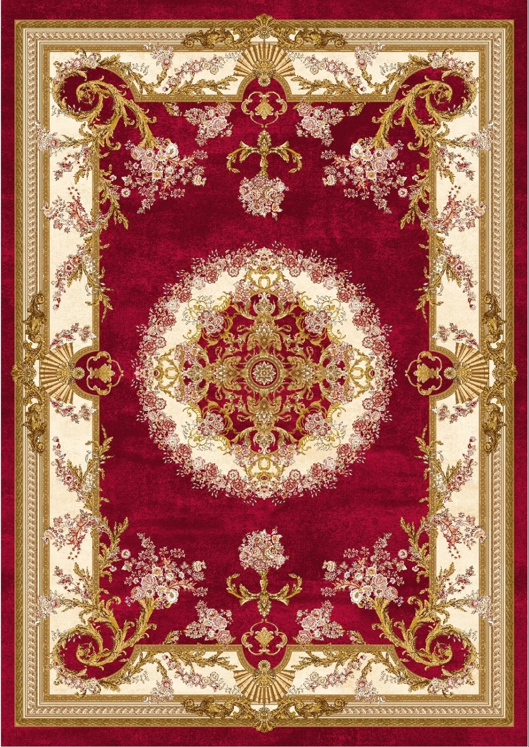Wilton-teppe - Marand (rød) (Størrelse: 160 x 230 cm)