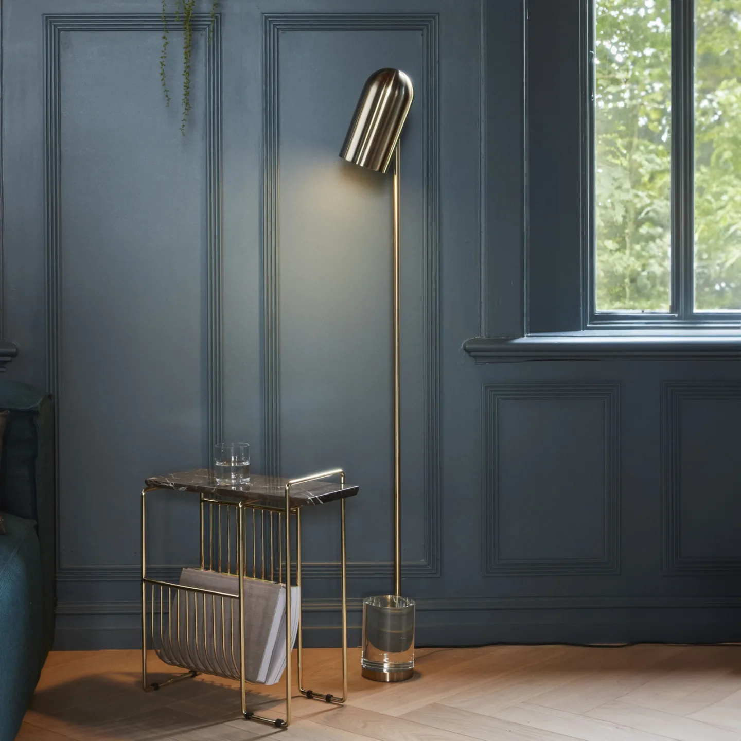 Luceo gulvlampe guld/klar - AYTM - Stue - Design - Metal - Med én lyskilde