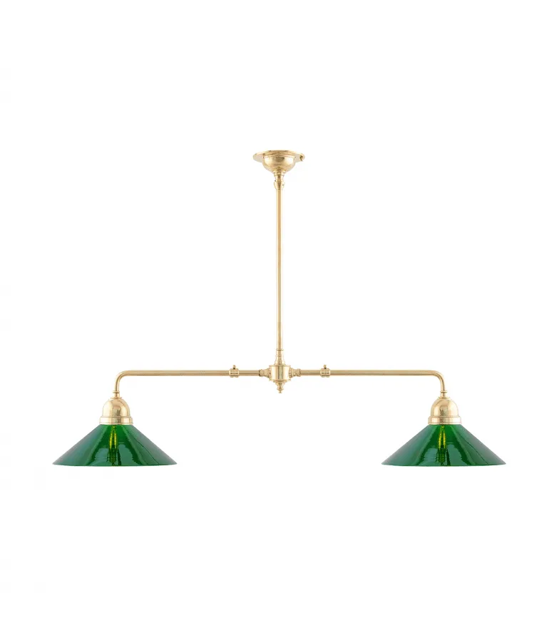 Karlskrona lampfabrik - Tegnér rörpendel 2x60 - Karlskrona lampfabrik - Mässing
