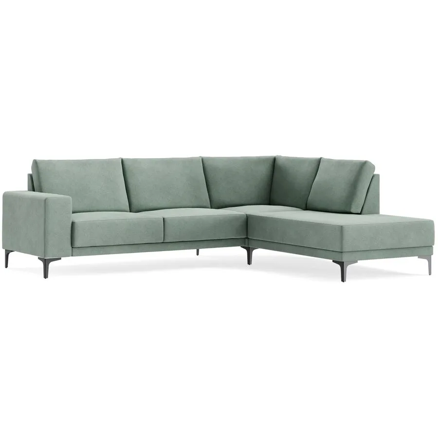 Ecksofa Bivio Rechts BROOKLYN - 17 green B 263 T 210 cm - Möbel Konfigurator: Traummöbel individuell zusammenstellen