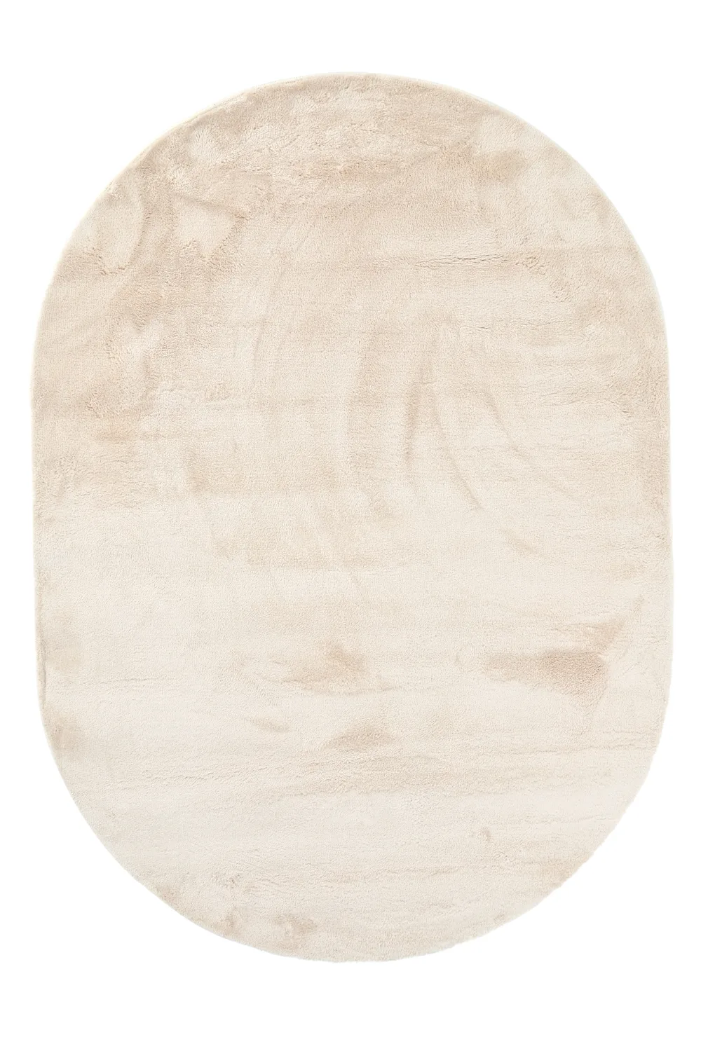 Ovalt ryeteppe - Aranga Super Soft Fur (beige) (Størrelse: 140 x 200 cm)