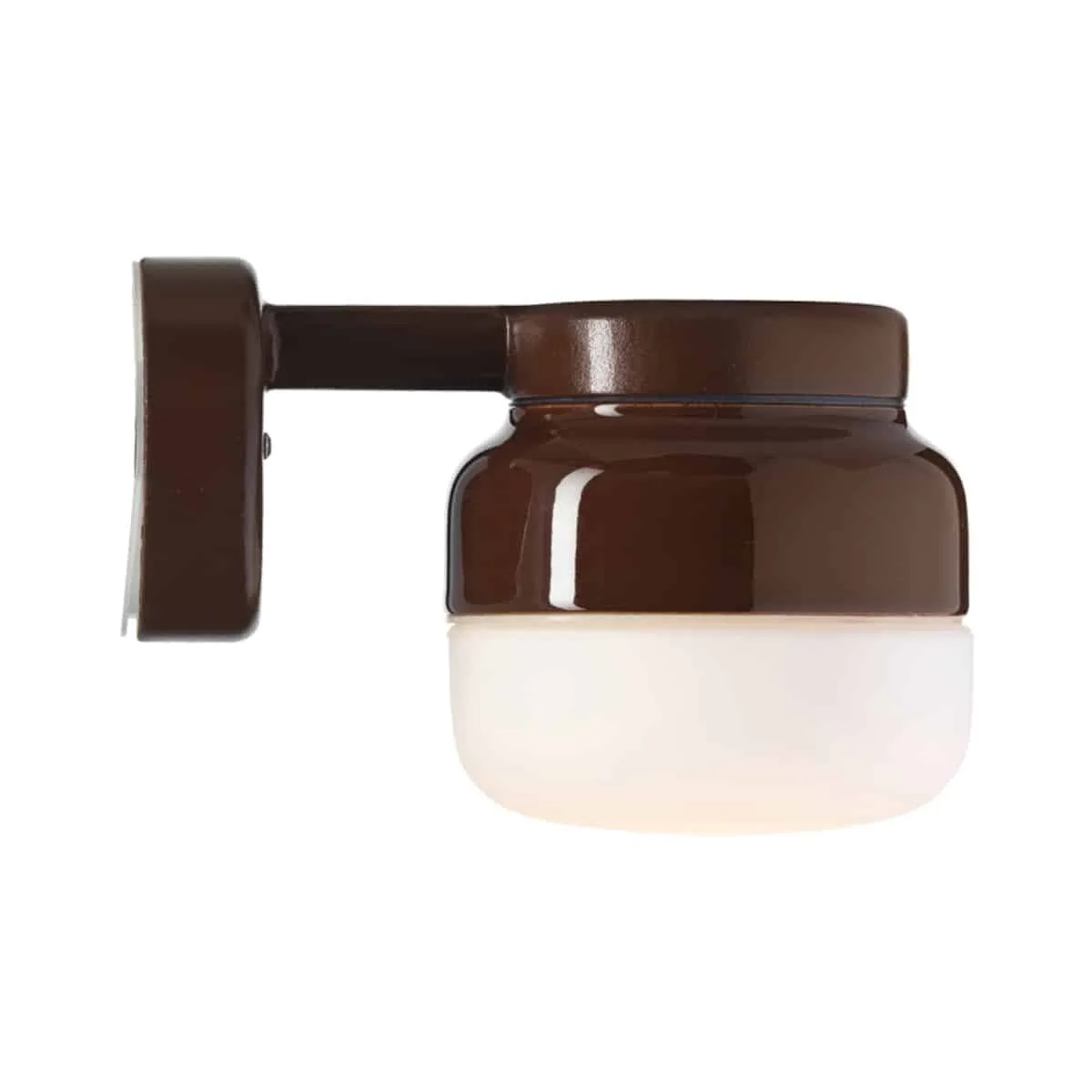 Ohm Wall 140/150 Vägglampa Brun med matt opalglas