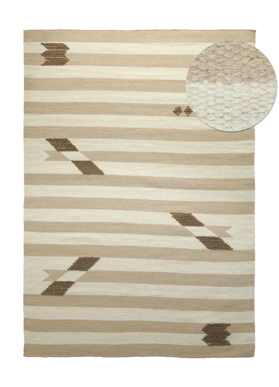 Ullteppe - Serpa (krem) (Størrelse: 80 x 150 cm)